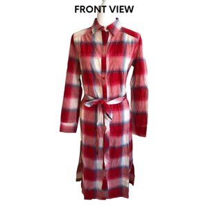 NWOT Red Plaid Long Sleeve Dress